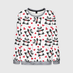 Свитшот мужской Любимые панды, цвет: 3D-меланж