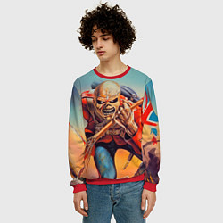 Свитшот мужской Iron Maiden: Crash arrow, цвет: 3D-красный — фото 2