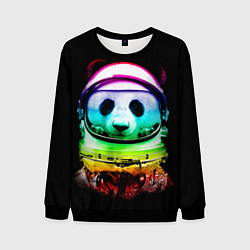 Свитшот мужской Панда космонавт, цвет: 3D-черный