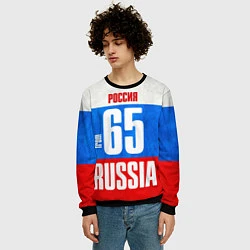 Свитшот мужской Russia: from 65, цвет: 3D-черный — фото 2