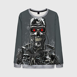 Свитшот мужской Скелет Терминатора, цвет: 3D-меланж