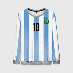 Свитшот мужской Месси - сборная Аргентины, цвет: 3D-меланж