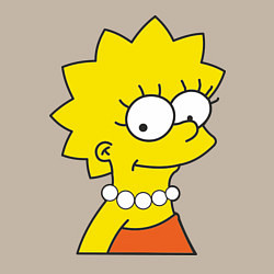 Свитшот хлопковый мужской Lisa Simpson, цвет: миндальный — фото 2