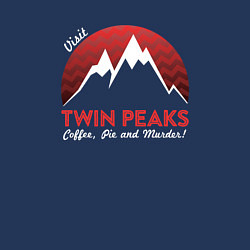 Свитшот хлопковый мужской Twin Peaks: Pie & Murder, цвет: тёмно-синий — фото 2