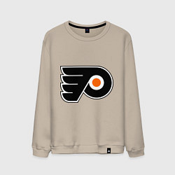 Свитшот хлопковый мужской Philadelphia Flyers, цвет: миндальный