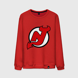 Свитшот хлопковый мужской New Jersey Devils, цвет: красный