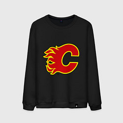 Свитшот хлопковый мужской Calgary Flames, цвет: черный