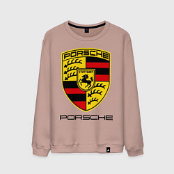Свитшот хлопковый мужской Porsche Stuttgart, цвет: пыльно-розовый
