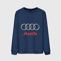 Свитшот хлопковый мужской Audi, цвет: тёмно-синий