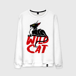 Свитшот хлопковый мужской Wild Cat, цвет: белый