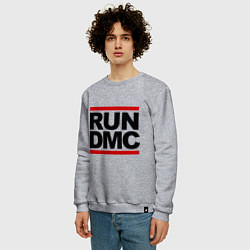 Свитшот хлопковый мужской Run DMC, цвет: меланж — фото 2