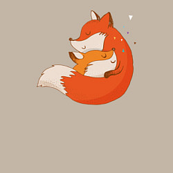 Свитшот хлопковый мужской Лисички, цвет: миндальный — фото 2