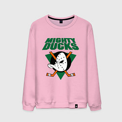 Свитшот хлопковый мужской Anaheim Mighty Ducks, цвет: светло-розовый