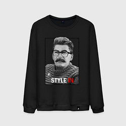 Свитшот хлопковый мужской Stalin: Style in, цвет: черный