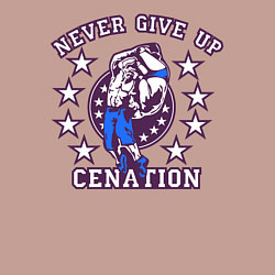 Свитшот хлопковый мужской WWE Never Give Up, цвет: пыльно-розовый — фото 2