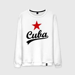 Свитшот хлопковый мужской Cuba Star, цвет: белый