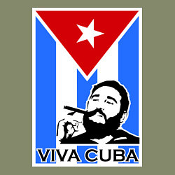 Свитшот хлопковый мужской Fidel: Viva, Cuba!, цвет: авокадо — фото 2