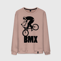 Свитшот хлопковый мужской BMX 3, цвет: пыльно-розовый