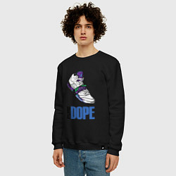 Свитшот хлопковый мужской Dope pure, цвет: черный — фото 2