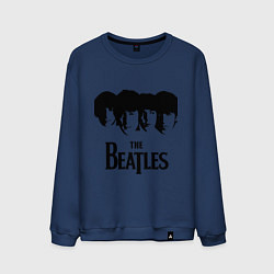 Свитшот хлопковый мужской The Beatles: Faces, цвет: тёмно-синий