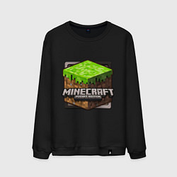 Свитшот хлопковый мужской Minecraft: Pocket Edition, цвет: черный