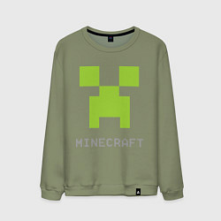 Мужской свитшот Minecraft logo grey