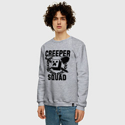 Свитшот хлопковый мужской Creeper Squad, цвет: меланж — фото 2