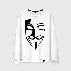 Свитшот хлопковый мужской Vendetta Mask, цвет: белый