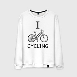Мужской свитшот I love cycling