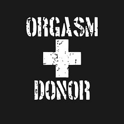 Свитшот хлопковый мужской Orgasm + donor, цвет: черный — фото 2