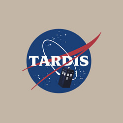 Свитшот хлопковый мужской Tardis NASA, цвет: миндальный — фото 2