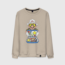 Свитшот хлопковый мужской Summer Mario, цвет: миндальный