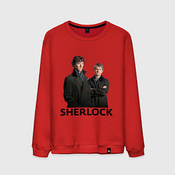 Свитшот хлопковый мужской Sherlock, цвет: красный