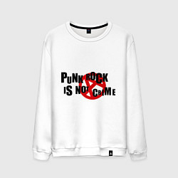 Свитшот хлопковый мужской Punk Rock is not a crime, цвет: белый