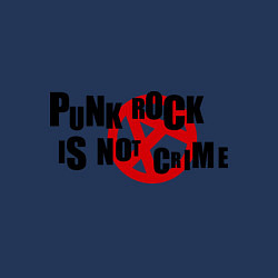 Свитшот хлопковый мужской Punk Rock is not a crime, цвет: тёмно-синий — фото 2