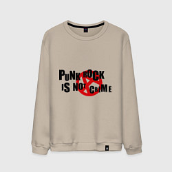 Свитшот хлопковый мужской Punk Rock is not a crime, цвет: миндальный