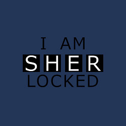 Свитшот хлопковый мужской I am Sherlocked, цвет: тёмно-синий — фото 2