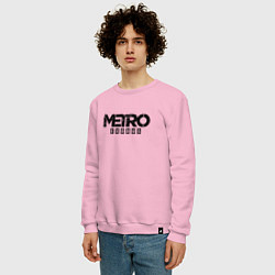 Свитшот хлопковый мужской Metro Exodus, цвет: светло-розовый — фото 2