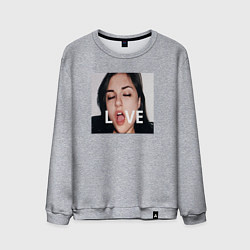 Свитшот хлопковый мужской Sasha Grey LOVE, цвет: меланж