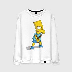Свитшот хлопковый мужской Bart Bully, цвет: белый