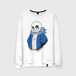 Свитшот хлопковый мужской Sans, цвет: белый