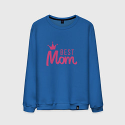 Свитшот хлопковый мужской Best Mom, цвет: синий