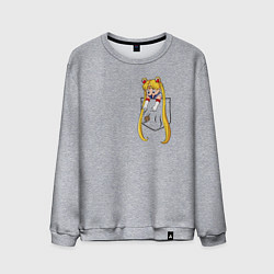 Свитшот хлопковый мужской Little Pocket Moon, цвет: меланж