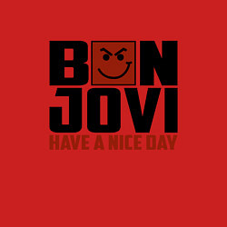 Свитшот хлопковый мужской Bon Jovi: Nice day, цвет: красный — фото 2