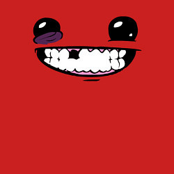 Свитшот хлопковый мужской Super Meat Boy: Face, цвет: красный — фото 2