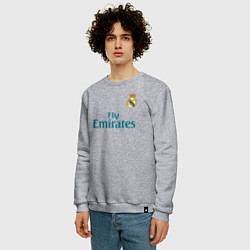 Свитшот хлопковый мужской Real Madrid: Ronaldo 07, цвет: меланж — фото 2