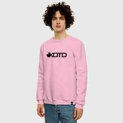 Свитшот хлопковый мужской KOTD, цвет: светло-розовый — фото 2