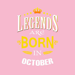 Свитшот хлопковый мужской Legends are born in october, цвет: светло-розовый — фото 2