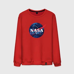 Свитшот хлопковый мужской NASA: Cosmic Logo, цвет: красный