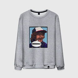 Свитшот хлопковый мужской Очень странные дела, цвет: меланж